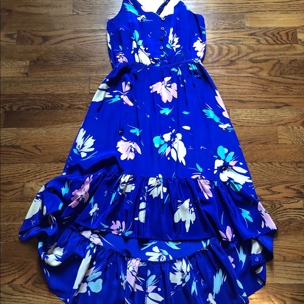 Yumi Kim Silk Hi Low Midi Dress